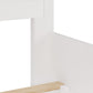 Grace California King-size Three Panel Bed in Snowfall White