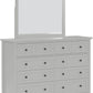 Grace Wall or Dresser Mirror in Elephant Grey