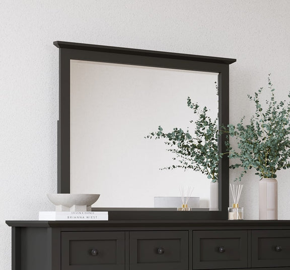 Grace Wall or Dresser Mirror in Raven Black