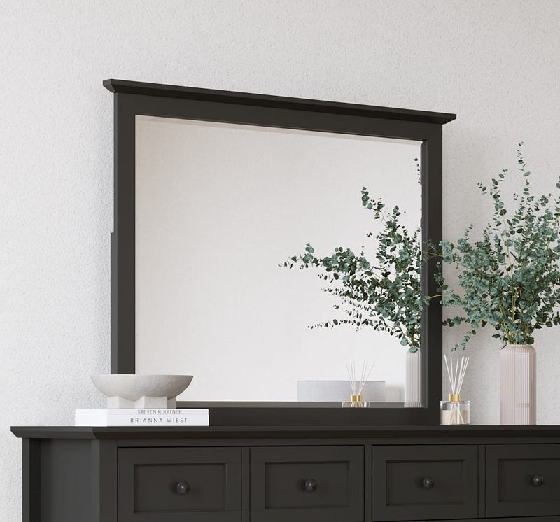 Grace Wall or Dresser Mirror in Raven Black