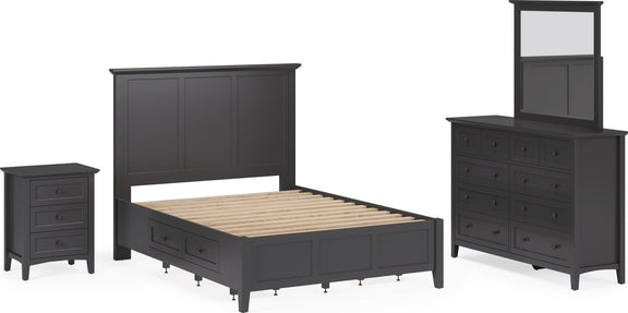 Grace Wall or Dresser Mirror in Raven Black
