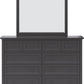 Grace Wall or Dresser Mirror in Raven Black