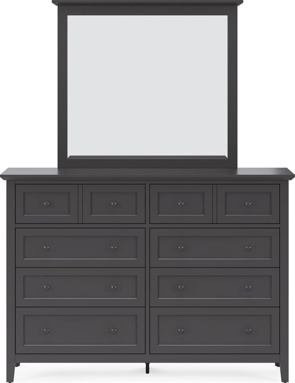 Grace Wall or Dresser Mirror in Raven Black