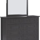 Grace Wall or Dresser Mirror in Raven Black