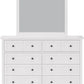 Grace Wall or Dresser Mirror in Snowfall White