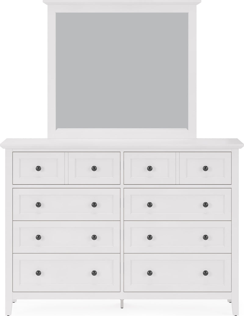 Grace Wall or Dresser Mirror in Snowfall White