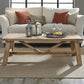 Harby Reclaimed Wood Rectangular Coffee Table in Rustic Tawny