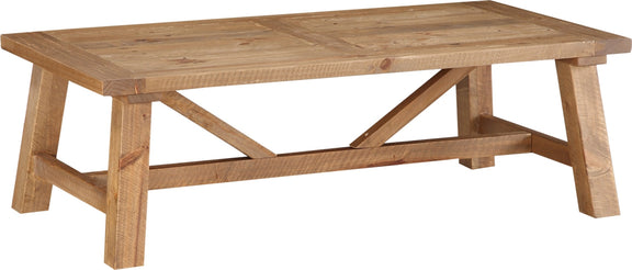 Harby Reclaimed Wood Rectangular Coffee Table in Rustic Tawny