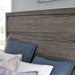 Hearst Solid Wood Queen-Size Panel Bed in Sahara Tan