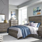 Hearst Solid Wood Full-Size Panel Bed in Sahara Tan