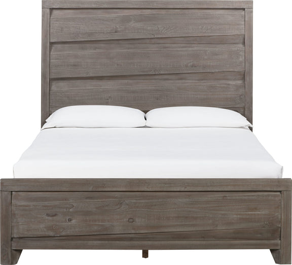Hearst Solid Wood Full-Size Panel Bed in Sahara Tan