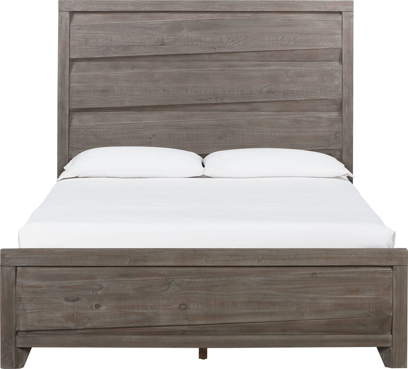 Hearst Solid Wood Full-Size Panel Bed in Sahara Tan