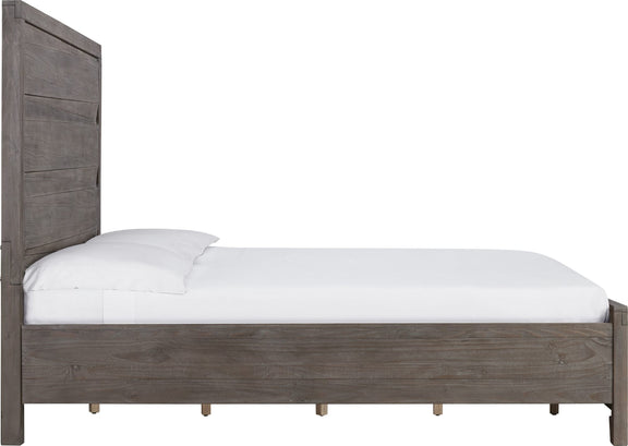 Hearst Solid Wood Queen-Size Panel Bed in Sahara Tan