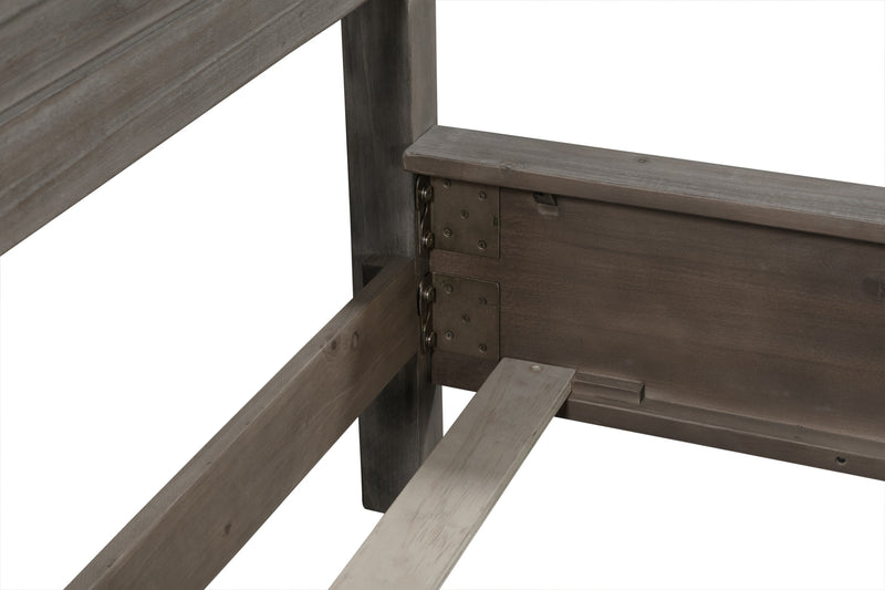 Hearst Solid Wood Full-Size Panel Bed in Sahara Tan
