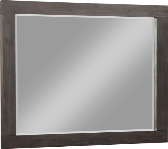 Heath Beveled Glass Mirror in Basalt Grey