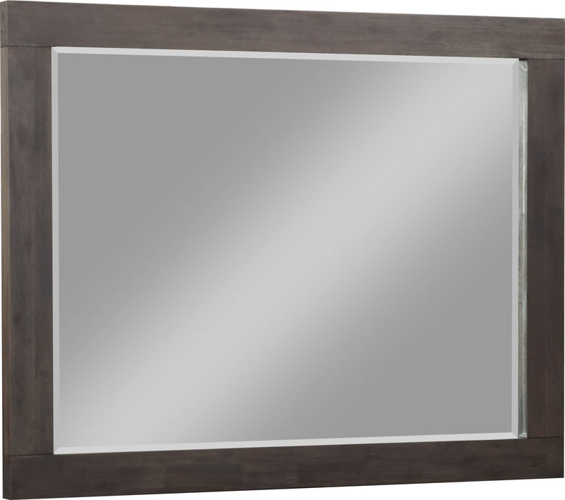 Heath Beveled Glass Mirror in Basalt Grey