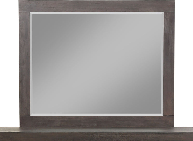 Heath Beveled Glass Mirror in Basalt Grey