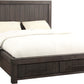 Heath Full-Size Two Drawer Storage Bed in Basalt Grey