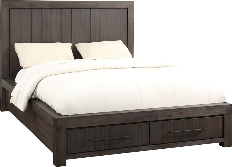 Heath California King-Size Two Drawer Storage Bed in Basalt Grey