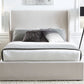 Hera Full-Size Upholstered Skirted Storage Panel Bed in Oatmeal