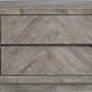 Herringbone Solid Wood Two Drawer Nightstand in Rustic Latte