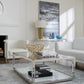 Jasper Coffee Table in Acrylic/White Glass/PSS