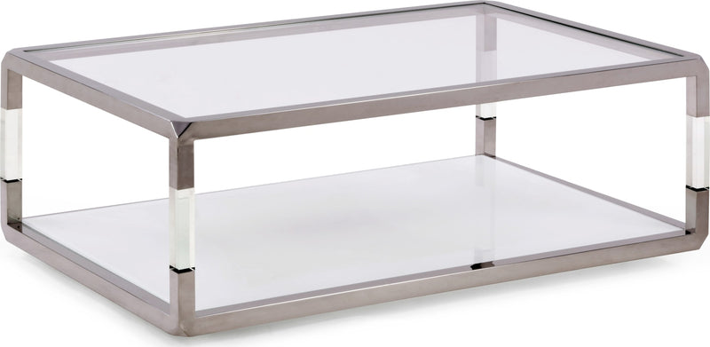 Jasper Coffee Table in Acrylic/White Glass/PSS