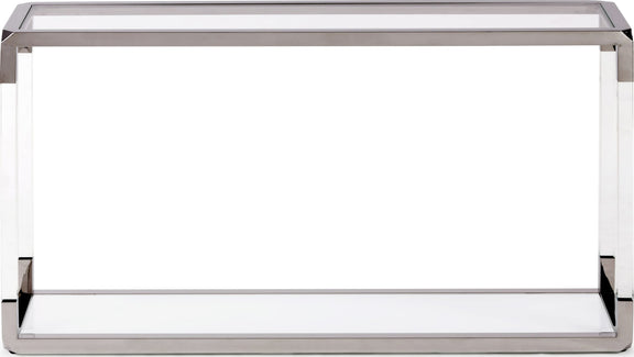 Jasper Console Table in Acrylic/White Glass/PSS