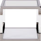 Jasper End Table in Acrylic/White Glass/PSS