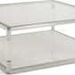 Jasper Square Coffee Table in Acrylic/White Glass/PSS