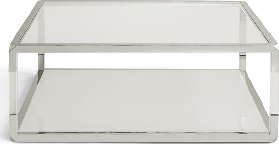 Jasper Square Coffee Table in Acrylic/White Glass/PSS