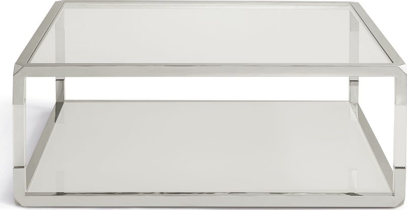 Jasper Square Coffee Table in Acrylic/White Glass/PSS