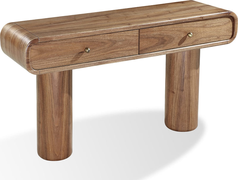 Juba Walnut Console Table in Mongoose