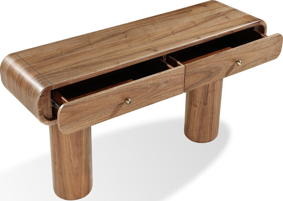 Juba Walnut Console Table in Mongoose