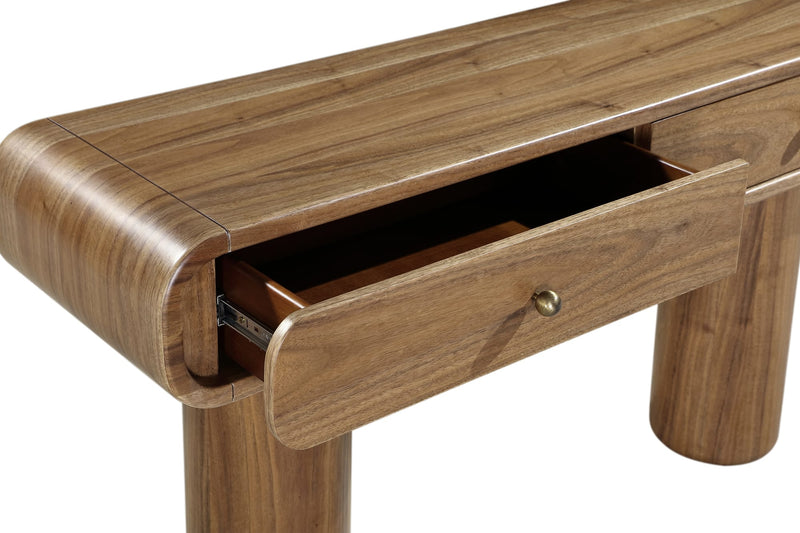 Juba Walnut Console Table in Mongoose