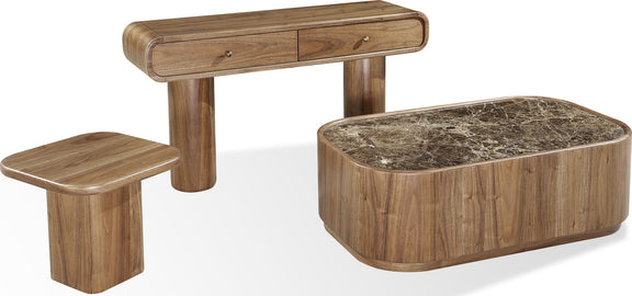 Juba Walnut Console Table in Mongoose