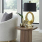 Juba Walnut End Table in Mongoose