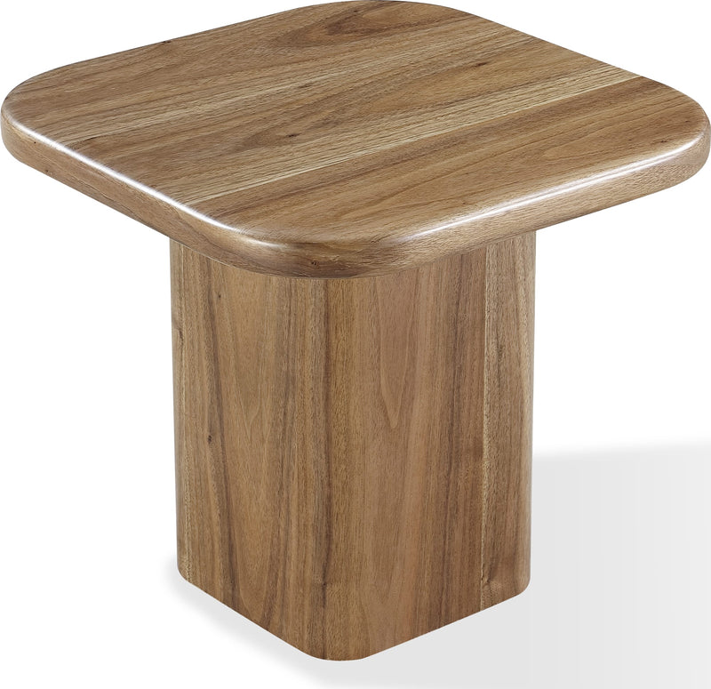 Juba Walnut End Table in Mongoose