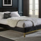 Kentfield Solid Wood Full-Size Platform Bed in Black Drifted Oak