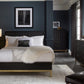 Kentfield Solid Wood Full-Size Platform Bed in Black Drifted Oak