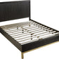 Kentfield Solid Wood King-Size Platform Bed in Black Drifted Oak