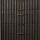 Kentfield Solid Wood Six Drawer Chest in Black Drifted Oak (2024)