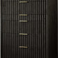 Kentfield Solid Wood Six Drawer Chest in Black Drifted Oak (2024)