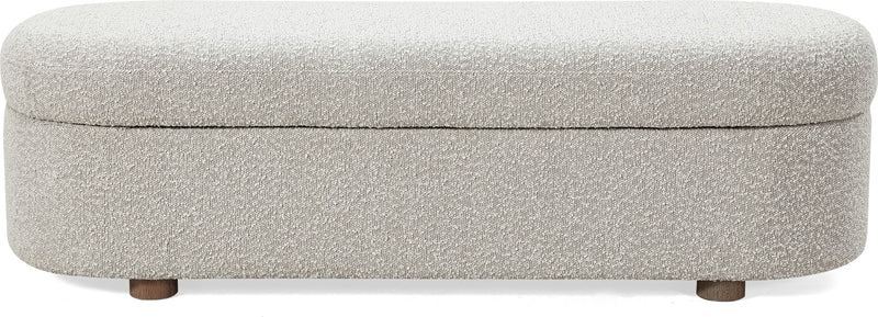 Kiki Upholstered Hinged Storage Bench in Cotton Ball Boucle (2026)