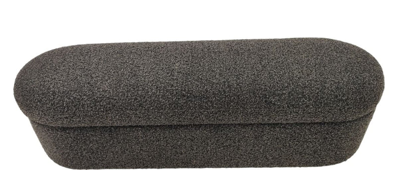 Kiki Upholstered Hinged Storage Bench in Pumpernickel Boucle (2026)