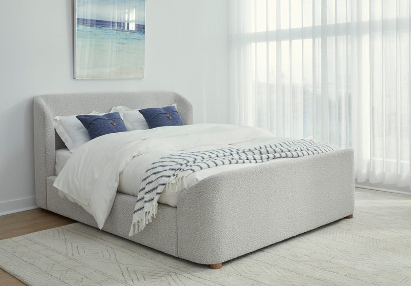 Kiki Full-size Upholstered Platform Bed in Cotton Ball Boucle (2026)