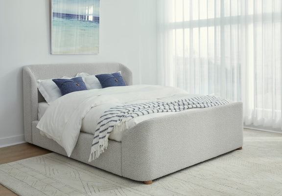 Kiki King-size Upholstered Platform Bed in Cotton Ball Boucle (2026)