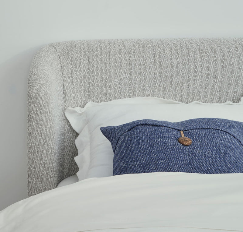 Kiki Upholstered Platform Bed in Cotton Ball Boucle (2026)