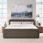 Kiki King-size Upholstered Platform Bed in Pumpernickel Boucle (2026)