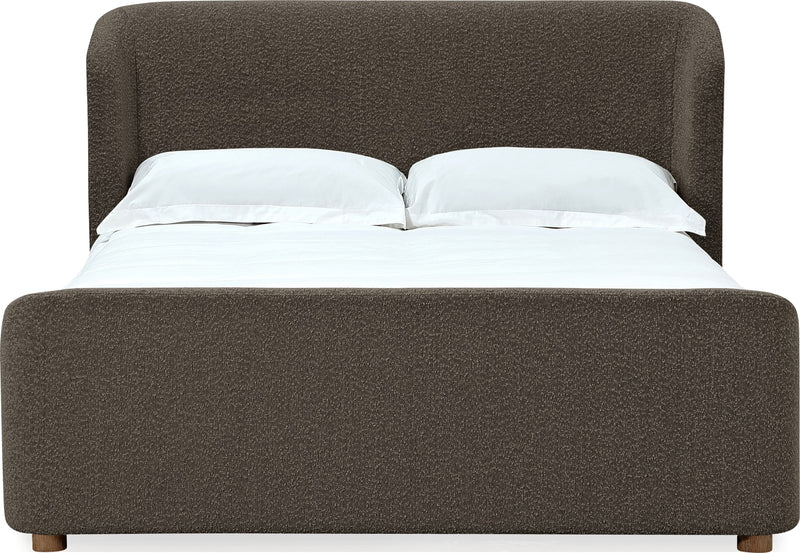 Kiki Upholstered Platform Bed in Pumpernickel Boucle (2026)